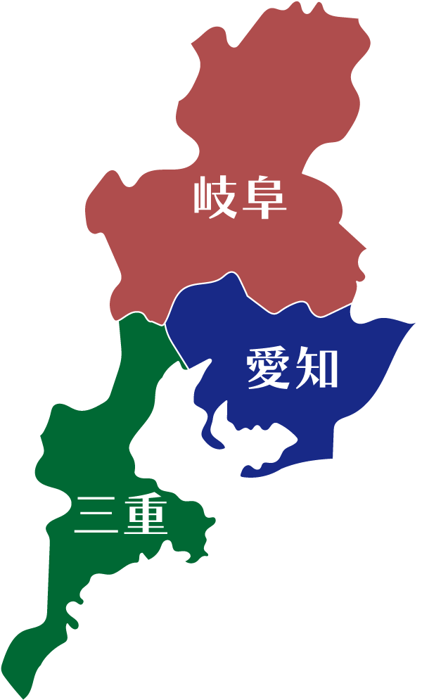 東海三県マップ